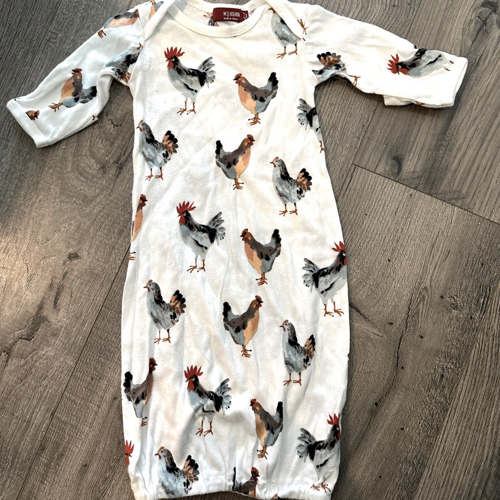 Milk Barn 0-3mo Baby Gown